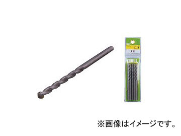 ライト精機 コンクリートドリル(TypeS) 10mm 全長（mm）：150 有効長（mm）：90 入数：1パック（5本） JAN：4990052014796 Concrete drill