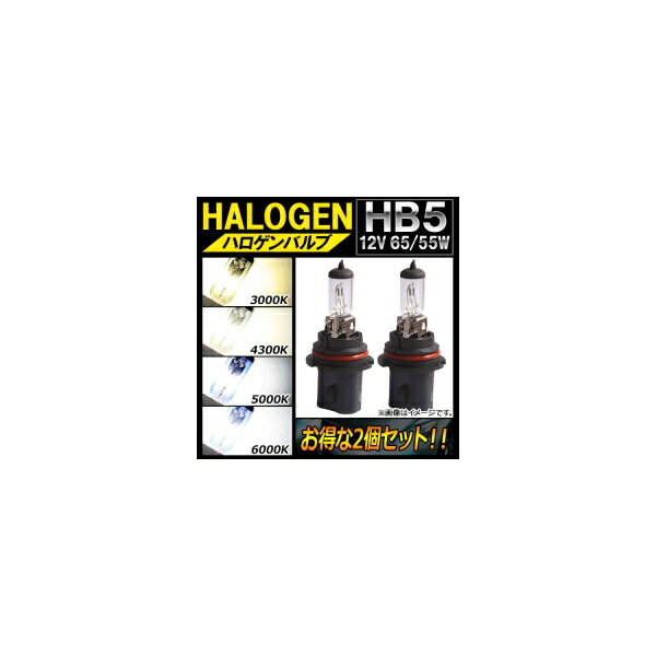 AP ハロゲンバルブ HB5 12V 65/55W 選べる4ケルビン AP-LL132-2 入数：2個 Halogen valve