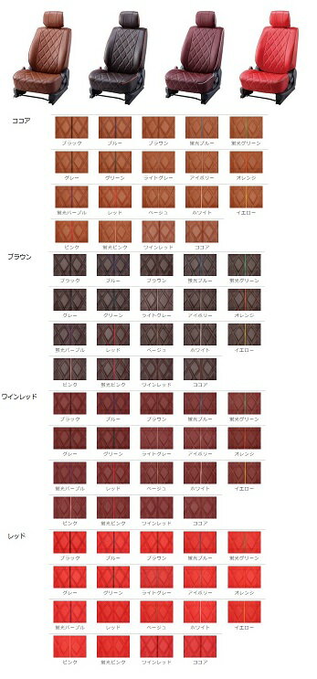 ベレッツァ ワイルドステッチDX シートカバー ホンダ エアウェイブ GJ1/GJ2 2005年05月〜2010年08月 選べる19パイピングカラー カラー3 H075