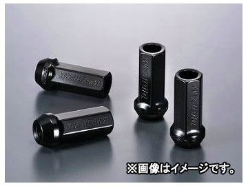 デジキャン クロモリレーシングナット ブラック 17HEX貫通 P1.25 50mm 入数：1セット(4本入) トヨタ 86 ZN6 2012年04月〜 Chromoly racing nut