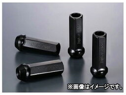 デジキャン クロモリレーシングナット ブラック 17HEX貫通 P1.5 60mm 入数：1セット(4本入) トヨタ ポルテ Chromoly racing nut