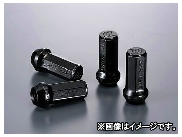 デジキャン クロモリレーシングナット ブラック 7角袋 P1.25 50mm 入数：1セット(4本入) スズキ ジムニー Chromoly racing nut