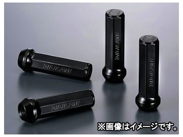 デジキャン クロモリレーシングナット ブラック 7角袋 P1.5 70mm 入数：1セット(4本入) トヨタ セリカ Chromoly racing nut