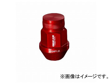 デジキャン アルミレーシングナット レッド 19HEX袋 P1.5 35mm 入数：1セット(20本入) トヨタ ラクティス NCP120/NSP120 2010年12月〜2011年10月 Aluminum racing nut