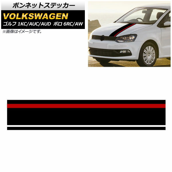ボンネットステッカー フォルクスワーゲン ポロ 6RC,AW 2009年〜 Bタイプ Bonnet sticker