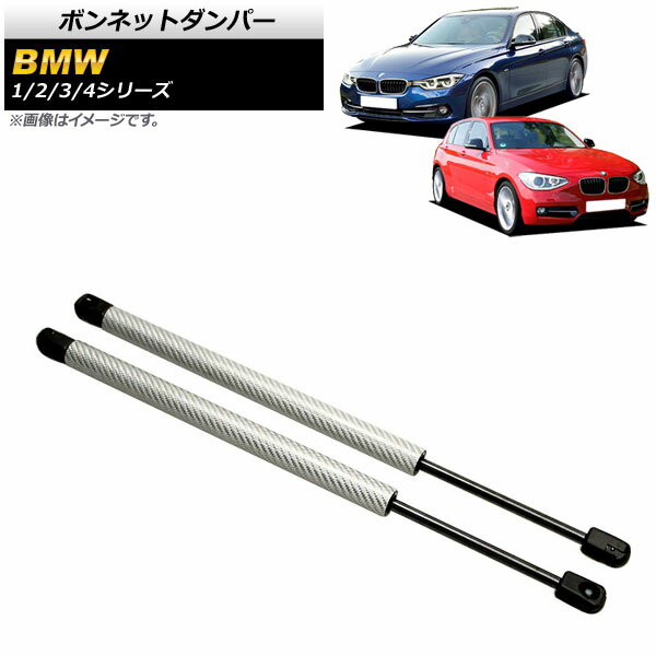 ボンネットダンパー BMW 3シリーズ F30/F31/F34 2012年〜2018年 シルバー カーボンファイバー製 入数：1セット(2個) Bonnet damper