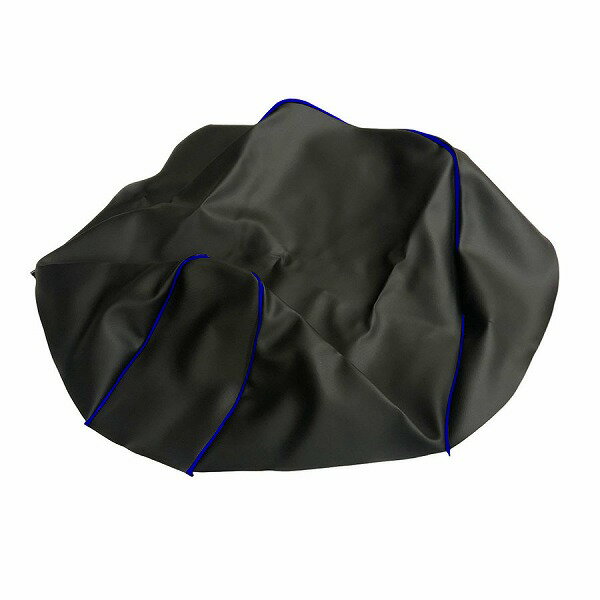 アルバ/ALBA 国産シートカバー 黒カバー・青パイピング 張替タイプ SCH3075-C10P50 スズキ レッツ5 50cc 2輪 Domestic seat cover