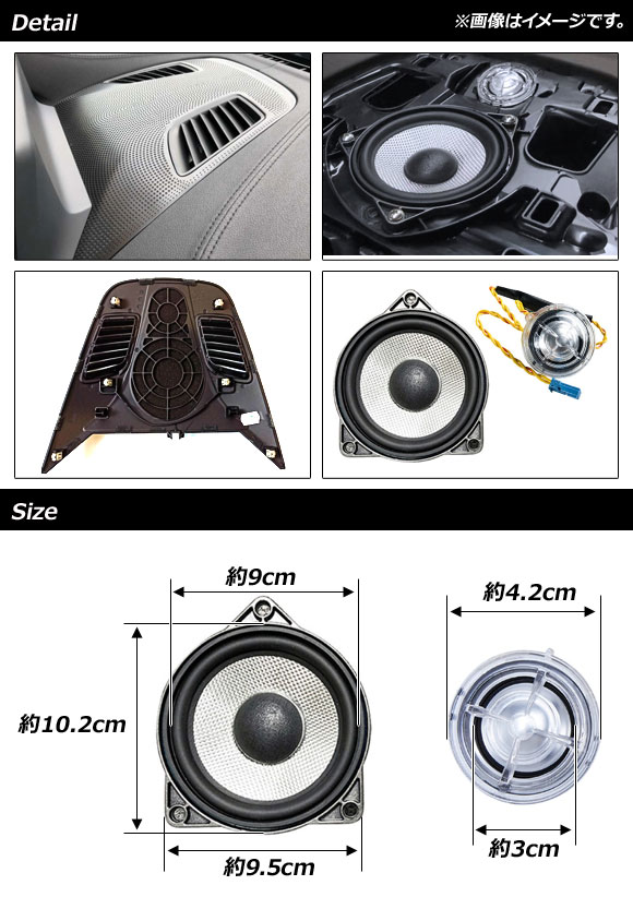 センタースピーカーセット BMW 5シリーズ G30/G31 2017年〜 AP-4T1572 入数：1セット(3個) Center speaker set 2
