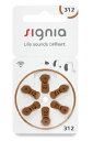 シグニア/SIGNIA 補聴器用空気電池 PR41(312) 入数：1パック(6個) Hearing aid air cell