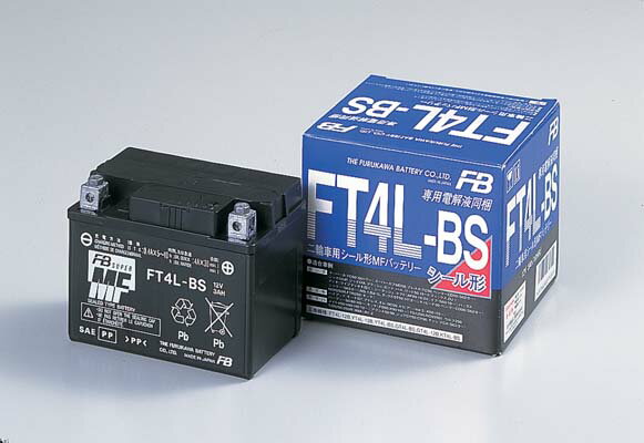 FB/古河バッテリー FTシリーズ オートバイバッテリー 制御弁式(VRLA) 液入り充電済 FT4L-BS 2輪 motorcycle battery