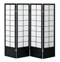 弘益 和風衝立4連 ブラック JP-S150-4(BK)