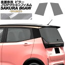 プロテクションフィルム ピラー 日産 サクラ B6AW 2022年05月~ ライトスモーク 入数:1セット(2枚) AP-PF0018-LSM01 protection film pillar