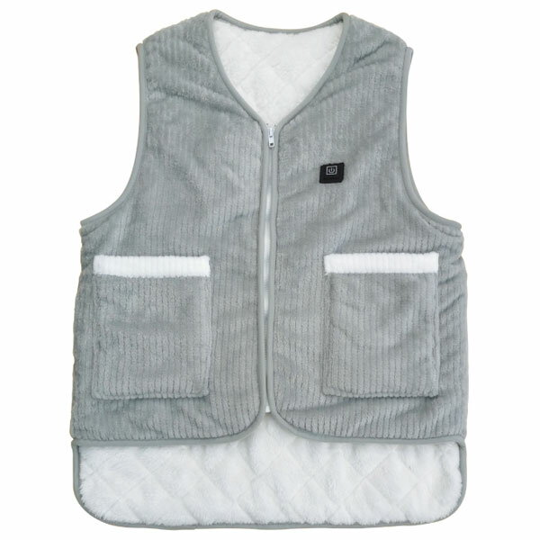 HIRO 電熱ルームベスト グレー フリーサイズ モバイルバッテリーで使用可能！ HDL-DRV01-GY electric heating room vest