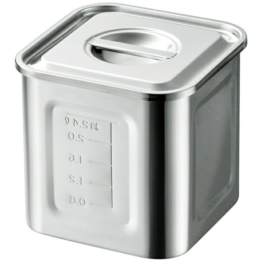 AG 18-8 ڐtpLb`|bg 16.5cm (006322-016) Square kitchen pot with scale