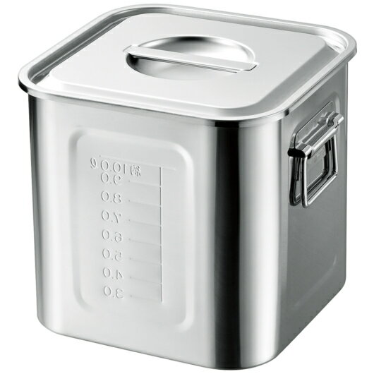 AG 18-8 ڐtpLb`|bg 30cm t (006322-030) Square kitchen pot with scale