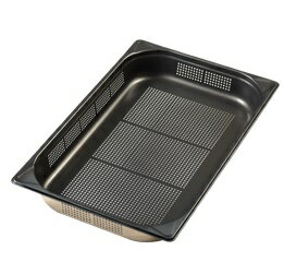 MTI 18-8 ノンスティックGNパンII穴明 1/1サイズ 深さ100mm (025394-024) Non stick Pan Anamei