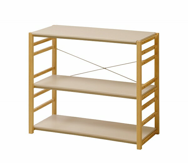 弘益 パレット 3段ラック オフホワイト W845×D395×H720mm PAL-R3(OWH) tier rack