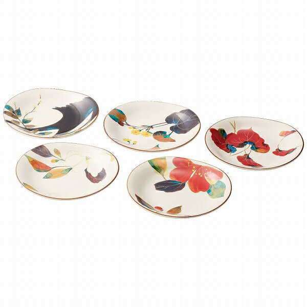 花かいろう銘々皿揃 5客 2474(2117-061) Assortment Hanakairo plates
