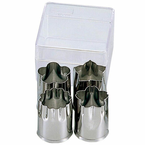 タイガークラウン(Tiger Crown) Pケース入 野菜抜型 4P 大 ステンレス鋼 お料理やお菓子作りにも楽しく使える 528 Vegetable cut...