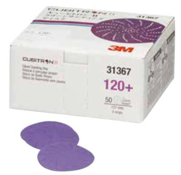 スリーエム/3M キュービトロンII クリーンサンディングディスク 127mm径 粒度120 入数：1箱(50枚入) 31..