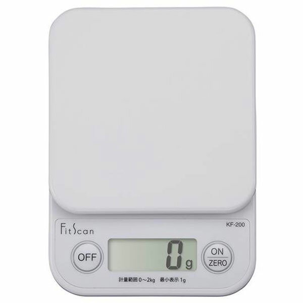 タニタ/TANITA デジタルクッキングスケール ホワイト 最大計量2kg シンプルでコンパクトなクッキングスケール KF-200-WH(00119116) d...