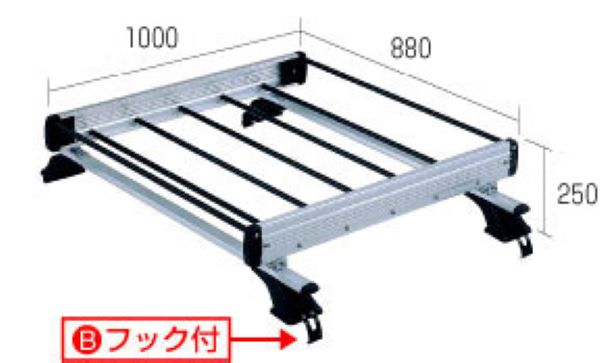 ロッキープラス SBシリーズ ルーフキャリア ホンダ ロゴ GA3 5ドアハッチバック 1996年11月～2001年06月 屋根のせタイプ Roof carrier 2