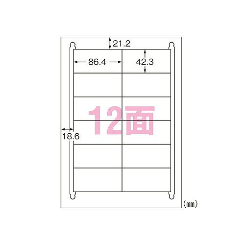 エーワン(A-one) ラベルシール プリンタ兼用 A4 12面 再生紙タイプ 徳用 入数：1パック(100シート) 31334(48628) Label sticker used printer