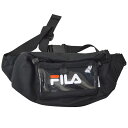 FILA(フィラ) ビニールポケットボディバッグ ブラック/レッド コンパクトで使いやすいボディバッグ FIB1503(BK/RD) vinyl pocket ...