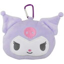 サンリオ ぬいぐるみ ファスナーマスコット クロミ カラビナ付き ぬいぐるみみたいな可愛いポーチ SR41428(KUROMI) Sanrio stuffed toy zipper mascot(4)