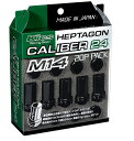 協永産業/KYO-EI Kics ヘプタゴン キャリバー24 ブラック M14×P1.5 入数:1セット(20個) HPC04K heptagon caliber