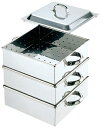 18-8 業務用角蒸器 60cm 2段 0465300 Commercial square steamer