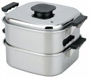 神子島製作所 桃印 18-0 プレス 角蒸器 24cm 2段 0472300 press square steamer