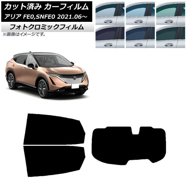 カーフィルム 日産 アリア FE0,SNFE0 2021年06月〜 ブラック7535 リアセット(1枚型) フォトクロミック AP-WFPM0390-RDR1 Car film