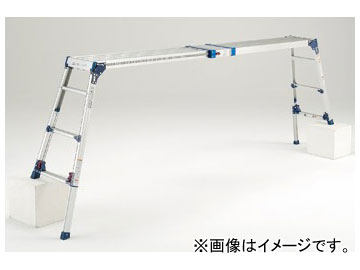 ピカコーポレイション/Pica 四脚アジャスト式足場台 天場スライドタイプ（取手付き） DWV-S120A Four leg adjusted scaffolding