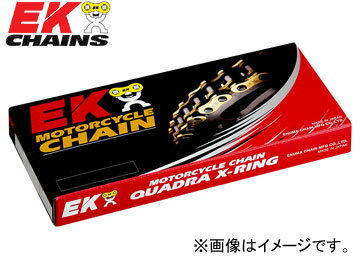 2輪 EK/江沼チヱン シールチェーン QXリング ゴールド 520SRX2（GP,GP） 102L 継手：SLJ カワサキ エストレア カスタム/RS スーパーシェルパ