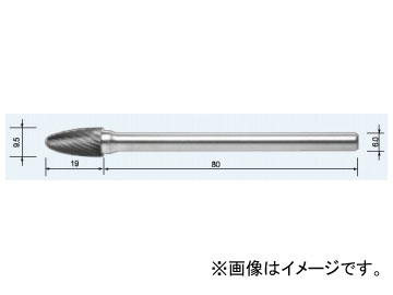 ムラキ メタル・リムーバル マスター超硬バー ロングシャンク スパイラルカット CB3C 103S 80L