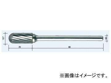 ムラキ メタル・リムーバル マスター超硬バー ロングシャンク スパイラルカット(ステンレス切削用) 粗目 HD2C 13SC 80L
