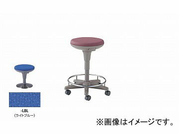 ナイキ/NAIKI 丸イス 病院用 ライトブルー E758F-LBL 510×510×450〜625mm Round chair 1