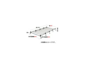 ロッキー ルーフキャリア SEシリーズ 10本脚 雨ドイ挟み込みタイプ SE-580L トヨタ/TOYOTA ハイエース/レジアスエースバン ミドルルーフ/ロングボディ（ワイド幅） 210系 H19.8〜