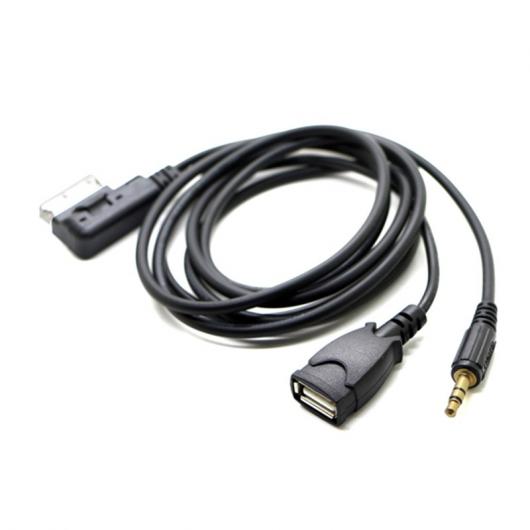 楽天オートパーツエージェンシー2号店車用ケーブル 音楽 ケーブル 3.5mm USB AUX インターフェース AMI MDI AUX ケーブル + USB 充電 オーディオ ケーブル アダプタ ベンツ AL-AA-6580 AL Car cable