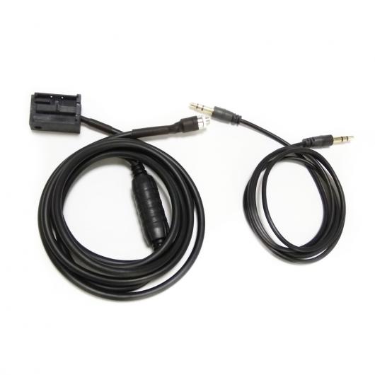 車用ケーブル 3.5mm インタフェースメス AUX アダプタ ケーブル ユニバーサル オス オーディオ 入力 ケーブル BMW Z4 E83 E85 E86 X3 ミニクーパー AL-AA-7030 AL Car cable