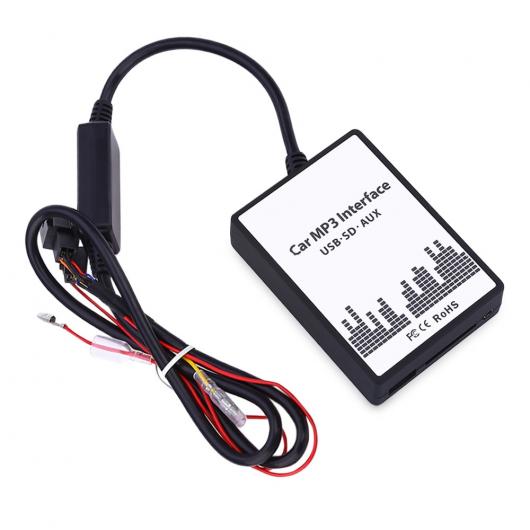 車用ケーブル カー MP3 インタフェース DC 12V USB SDデータ ケーブル AUX アダプタ 3 + 6ピン オーディオ デジタル CD チェンジャー BMW AL-AA-7126 AL Car cable