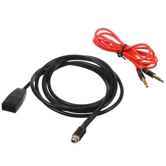 車用ケーブル 1セット オーディオ AUX 入力インタフェース アダプタ + レッド 3.5mm MP3 音楽 ケーブル BMW E39 E53 X5 E46 AL-AA-7164 AL Car cable