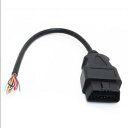 車用ケーブル OBD2 16ピンオスプラグソケット ケーブル OBD オス延長 未結線ケーブル カー診断インターフェースコネクタOBD2 コンバータ AL-AA-7636 AL Car cable(2)