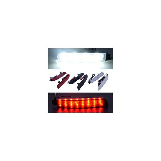 12V 警告 LED バンパー リフレクター テール ランプ ブレーキ 日産 ジューク セントラ ムラーノ インフィニティ FX35 FX37 選べる3カラー ブラック～レッド AL-BB-0371 AL Car light