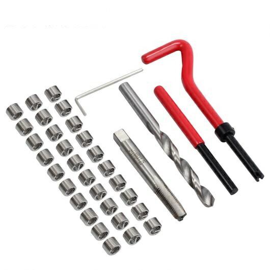 30ピース M8 1.25m ねじ山修理 インサート キット ヘリカー PRO コイルドリルツール糸修理ワイヤー タ..