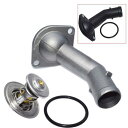 サーモスタット+カバー フランジシール VW AUDI セアト シュコダ ゴルフ ポロ 選べる2バリエーション Thermostat 044121113・Housing Aluminium AL-CC-3366 AL Car parts(2)