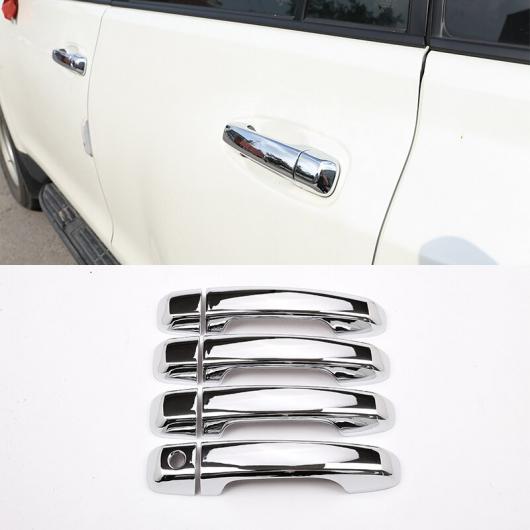 8個 ブライト ABS クローム トヨタ ランド クルーザー プラド ドアハンドル トリム FJ150 150 2018 インテリジェント ホールなし AL-DD-4858 AL Interior parts for cars