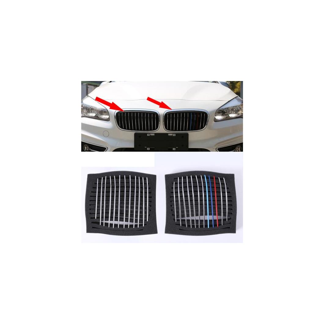 3色 ABS フロントネット 装飾 ストリップ BMW 2 シリーズ 218I F45 F46 24-20 モデル 2015-2017 AL-DD-4672 AL Interior parts for cars