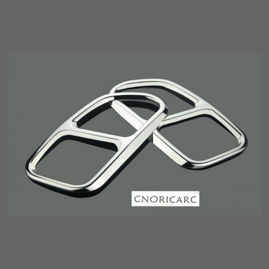 テール エキゾースト フレーム 装飾 デカールステッカー トリム ボルボ XC60 2009-16 ステンレス スチール テールベント 2 pieces AL-DD-6797 AL Car plating parts